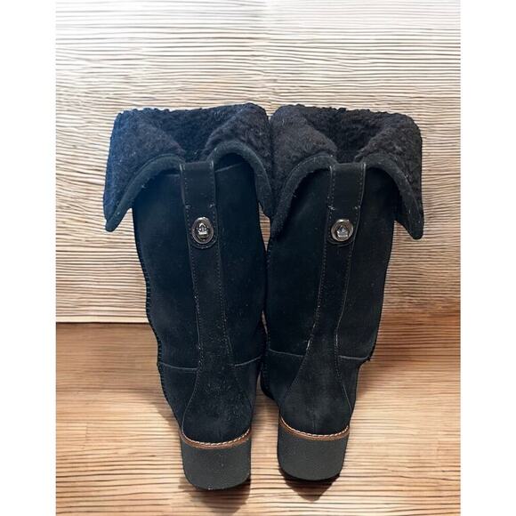 Coach FG1011 Turnlock Suede & Shearling Boot Size 6.5B - Picture 3 of 7